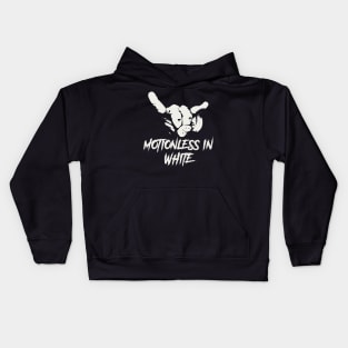 in white horn sign Kids Hoodie